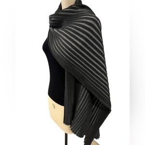Per Se by Carlisle Dramatic and Versatile Ribbed Knit Scarf / Wrap
